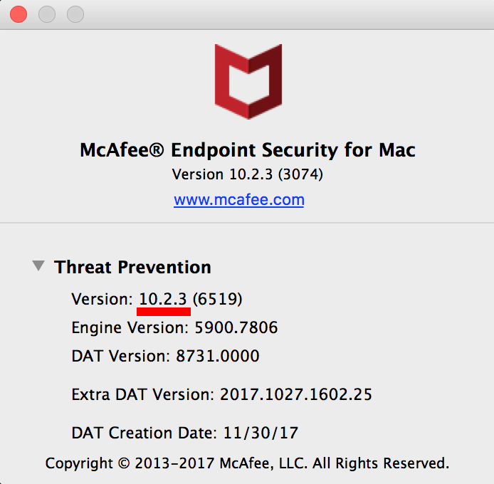Uninstall mcafee endpoint security for mac high sierra 10 13